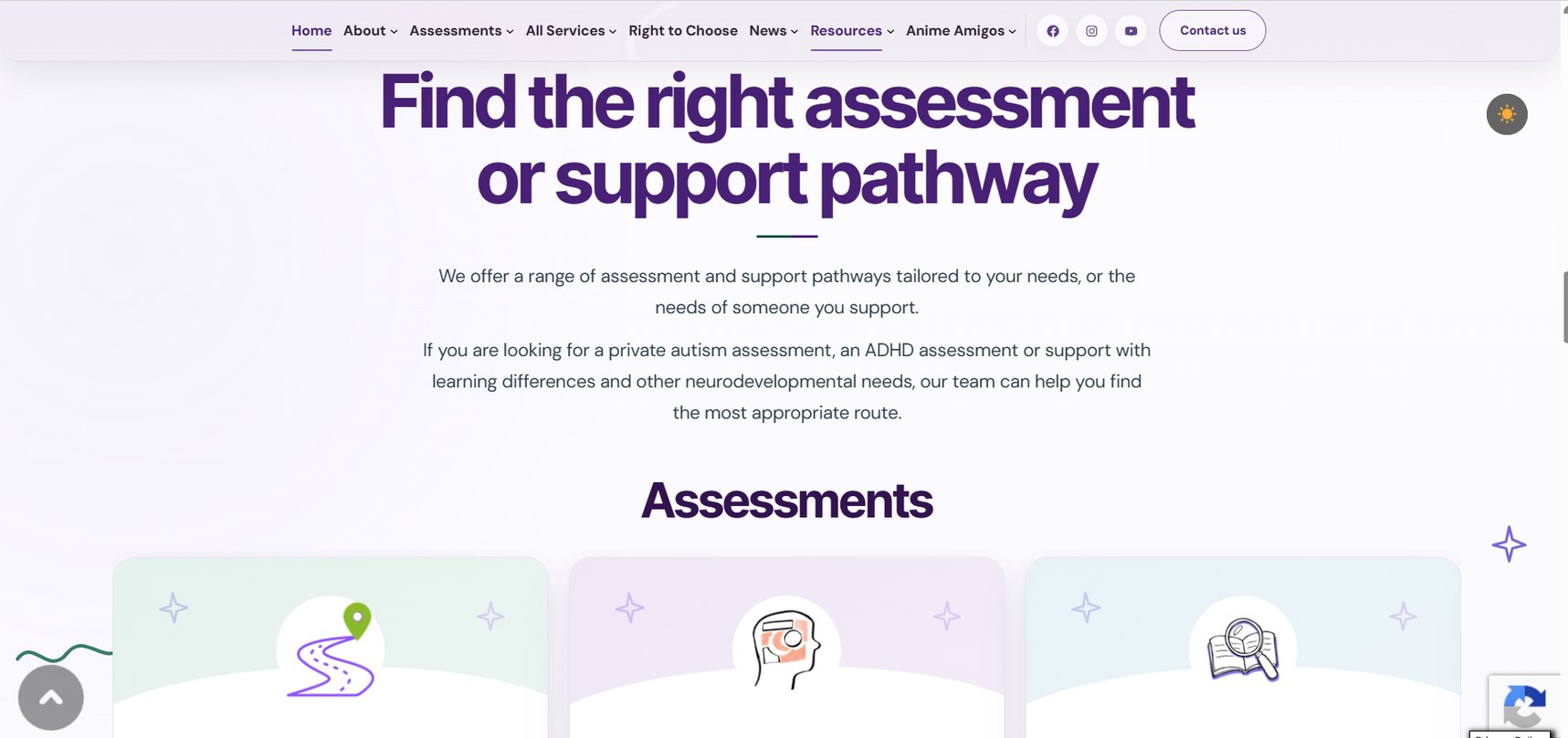 Axia website home page